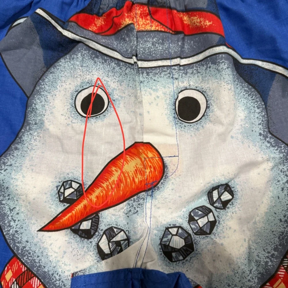 Joe Boxer Mens Blue Snowman Just Say Snow Vintage Novelty Boxer Shorts Small